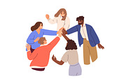 Business people teams give five set, a Person Illustration by Good Studio (Thumbnail 4 of 5)