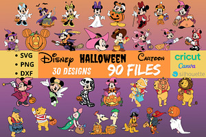 Bundle Halloween Cartoons SVG