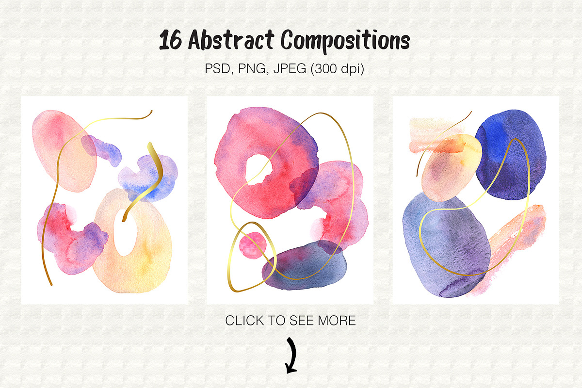Watercolor Abstract Collection, a Decorative Illustration by Olga Alexeenko (Photo 5 of 8)