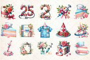 Birthday Nurse with Flowers Clipart, an Illustration by Rose Art (Thumbnail 2 of 7)