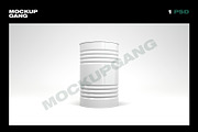 Metal Barrel Mockup, a Cups & Container Mockup by Mockup Gang (Thumbnail 4 of 4)