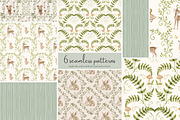 woodland charm seamless pattern set, a Pattern Graphic by Patishop Art (Thumbnail 1 of 10)