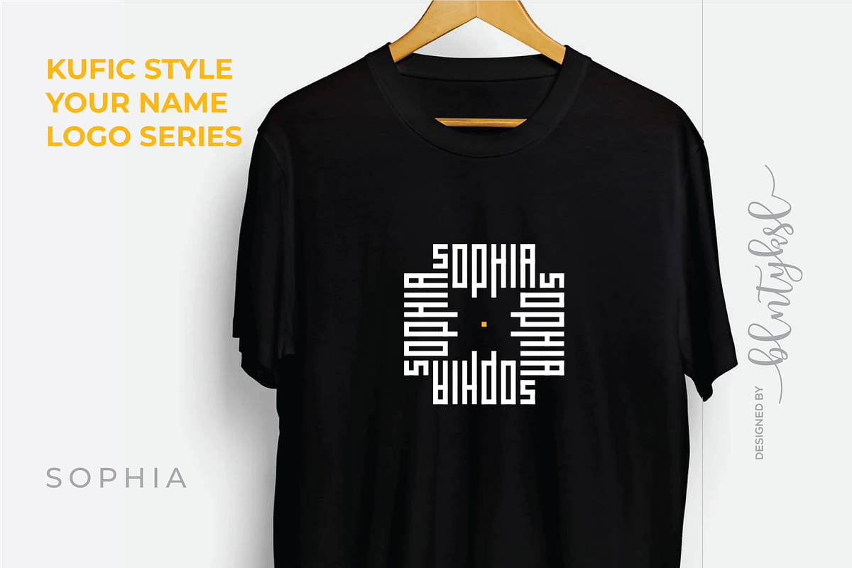 SOPHIA -Kufic Style Name Logo Series, a Branding & Logo Template by BULENT YUKSEL (Photo 2 of 2)