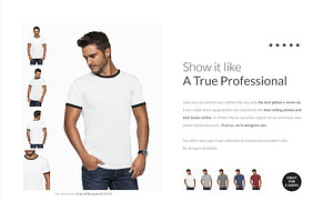 Men T-shirt Mockups Set FREE DEMO