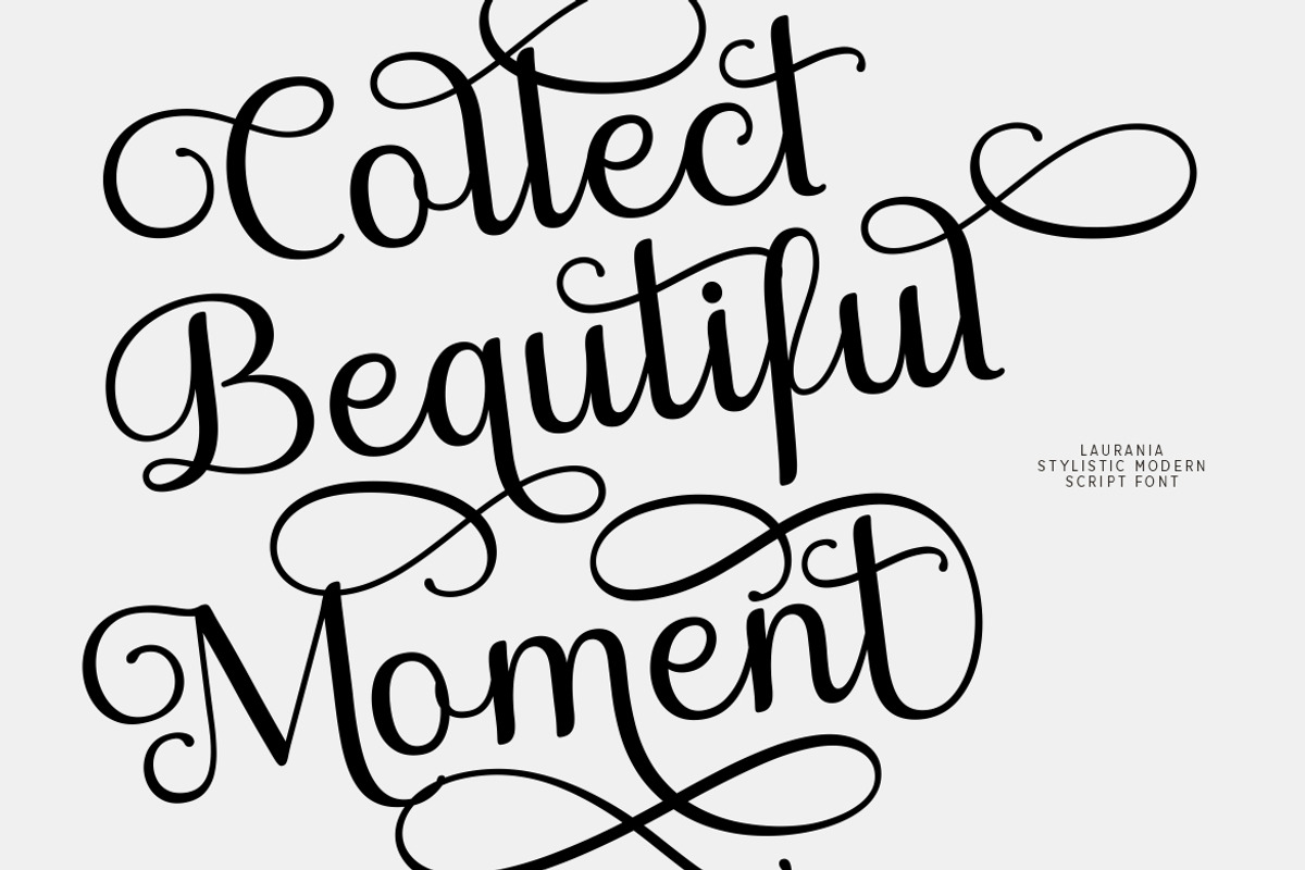 Laurania Script Font, a Script Font by Burhan Afif (Photo 4 of 10)