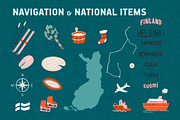 Explore Suomi. Map of Finland, an Object Illustration by helenreveur (Thumbnail 5 of 5)