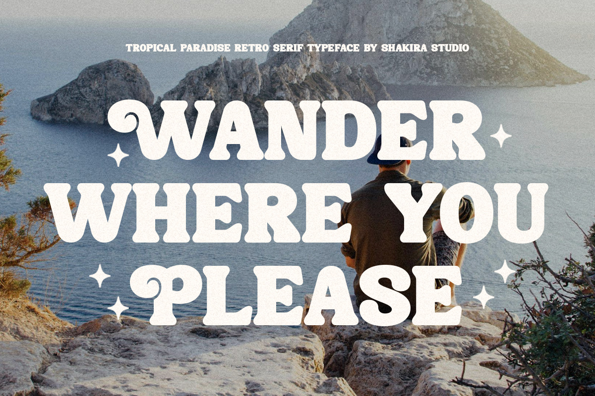 SKR - Tropical Paradise, a Serif Font by Shakira Studio (Photo 3 of 10)