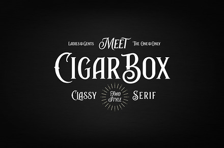 CigarBox Lettering Font Duo, a Serif Font by vatesdesign