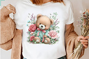 Baby in bloom Teddy bear png, a Seasonal Illustration by CreationArt (Thumbnail 6 of 7)