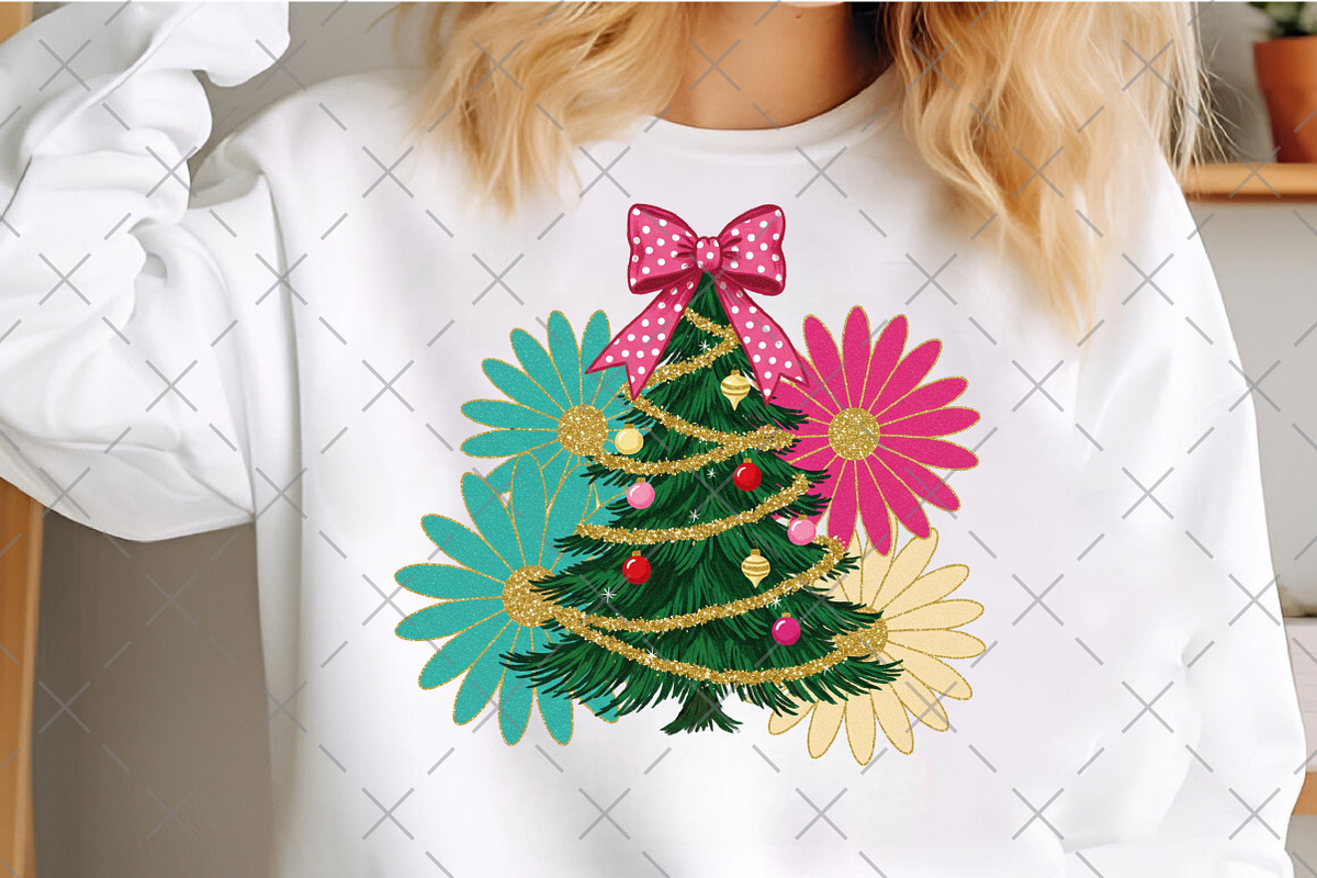 Colorful Boho Glitter Christmas Tree, an Illustration by Craft Nest (Photo 5 of 6)