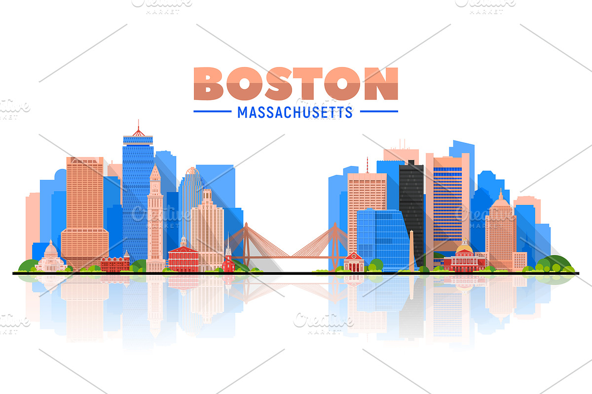 Boston Massachusetts skyline, an Illustration by Sky and glass (Photo 3 of 6)