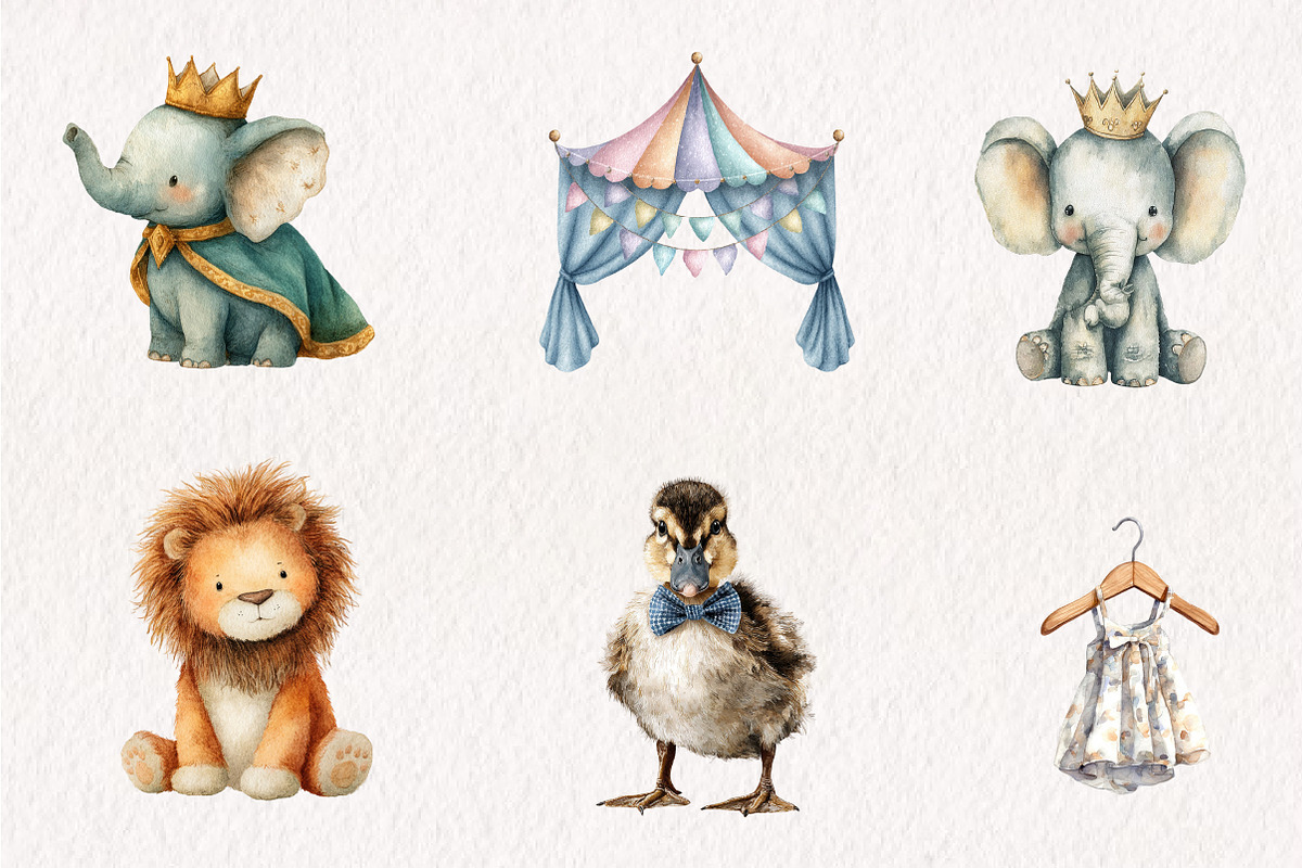 Watercolor Tiny Moments Clipart Set, a Seasonal Illustration by CreationArt (Photo 4 of 7)