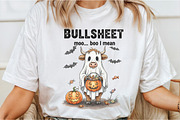 Funny Cow Halloween PNG, an Illustration by DreamCafeArt (Thumbnail 3 of 7)