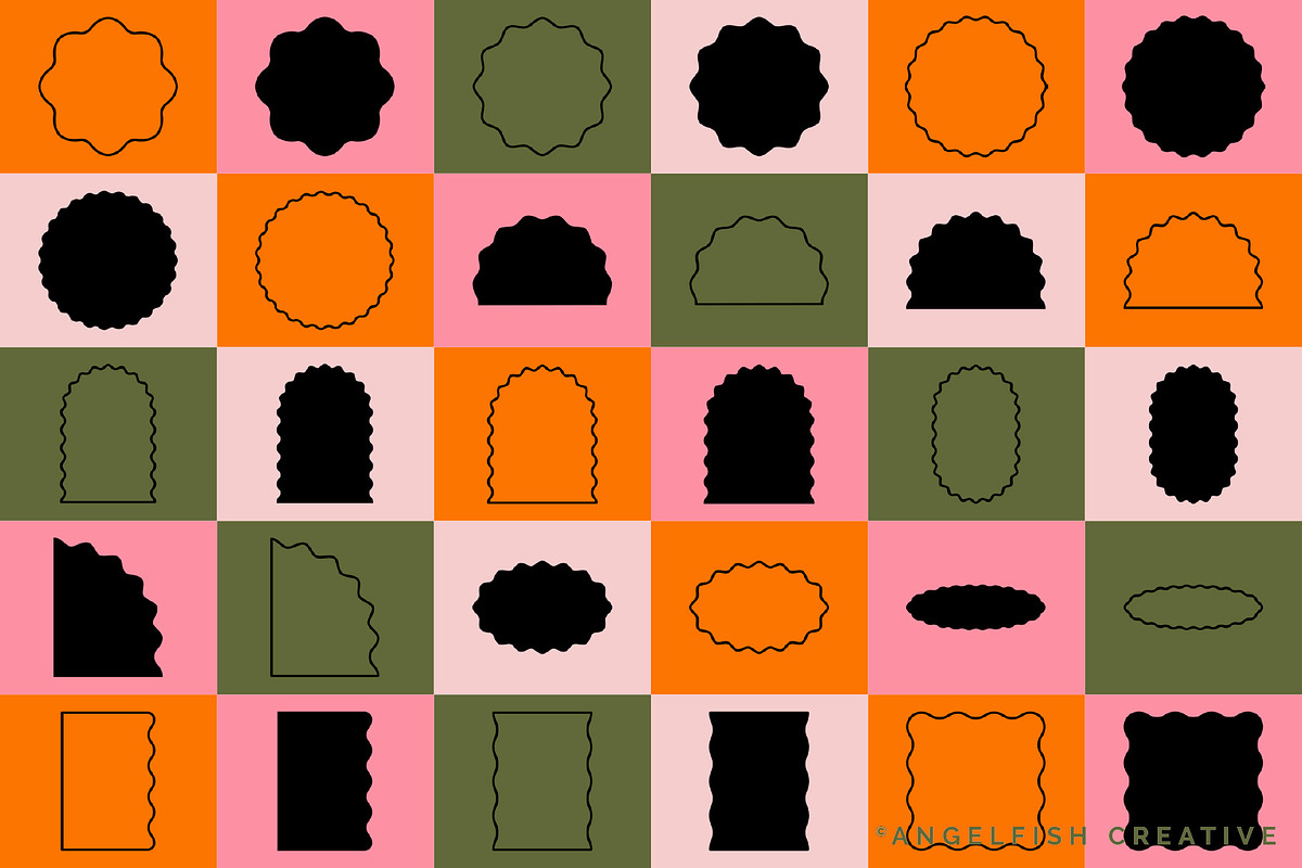 Wavy Shapes Procreate Brush Set, a Brush Add-On by AngelfishCreative (Photo 3 of 6)