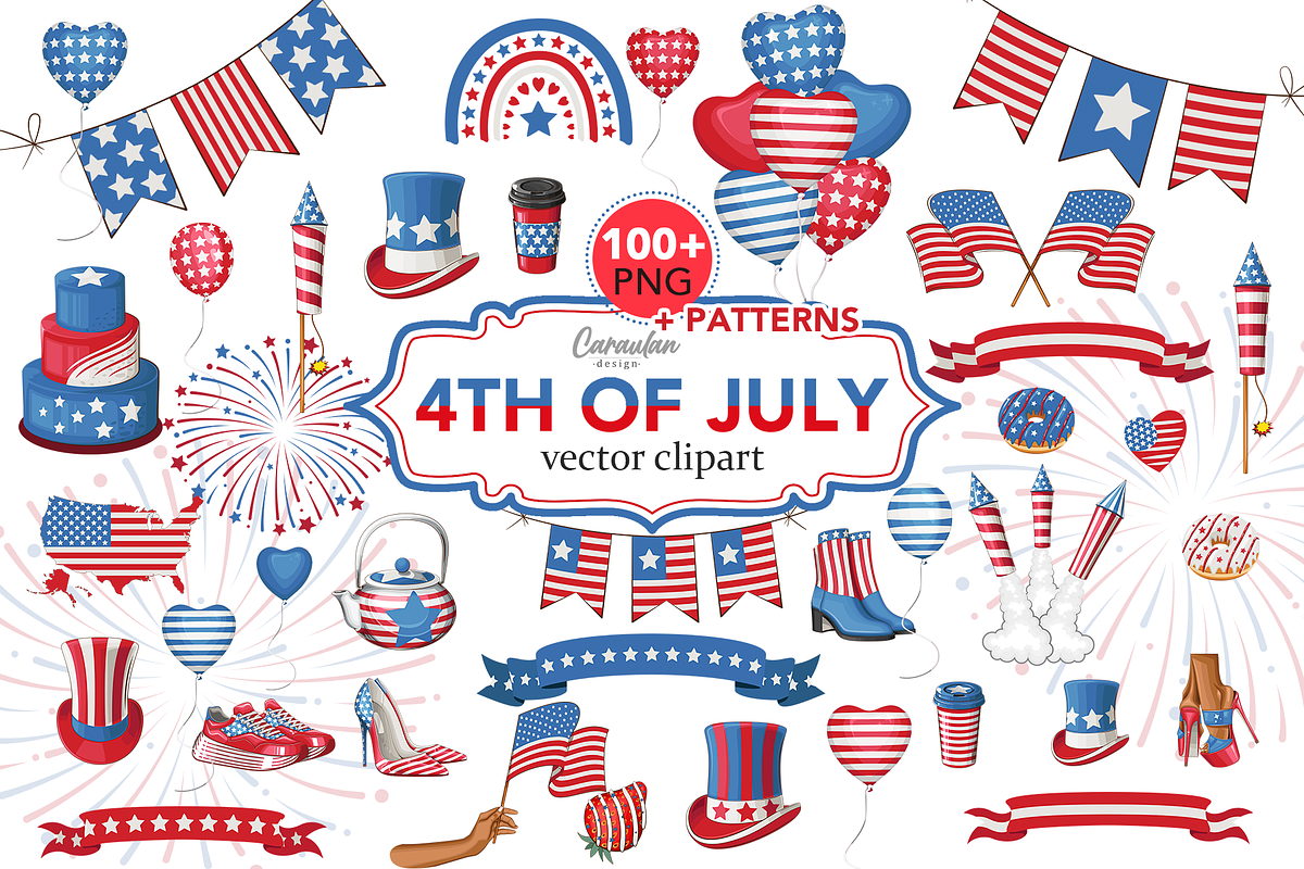 Independence Day Vector Clipart, an Object Graphic by Serghei Caraulan (Photo 1 of 6)