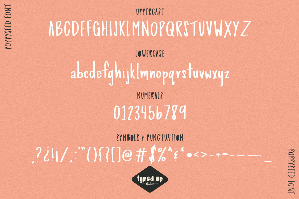Poppyseed | Handwritten Sans Font, a Sans Serif Font by Typed Up Studio (Photo 6 of 12)