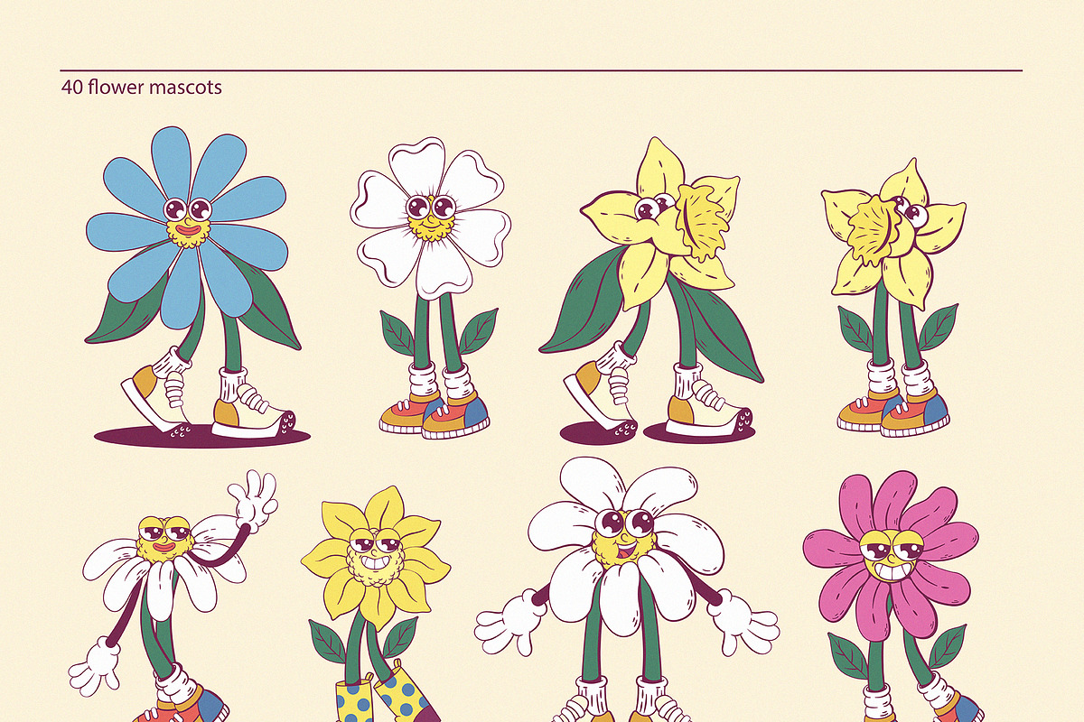 Flower Character Creator, an Illustration by Anastasiya Klempach (Photo 4 of 13)