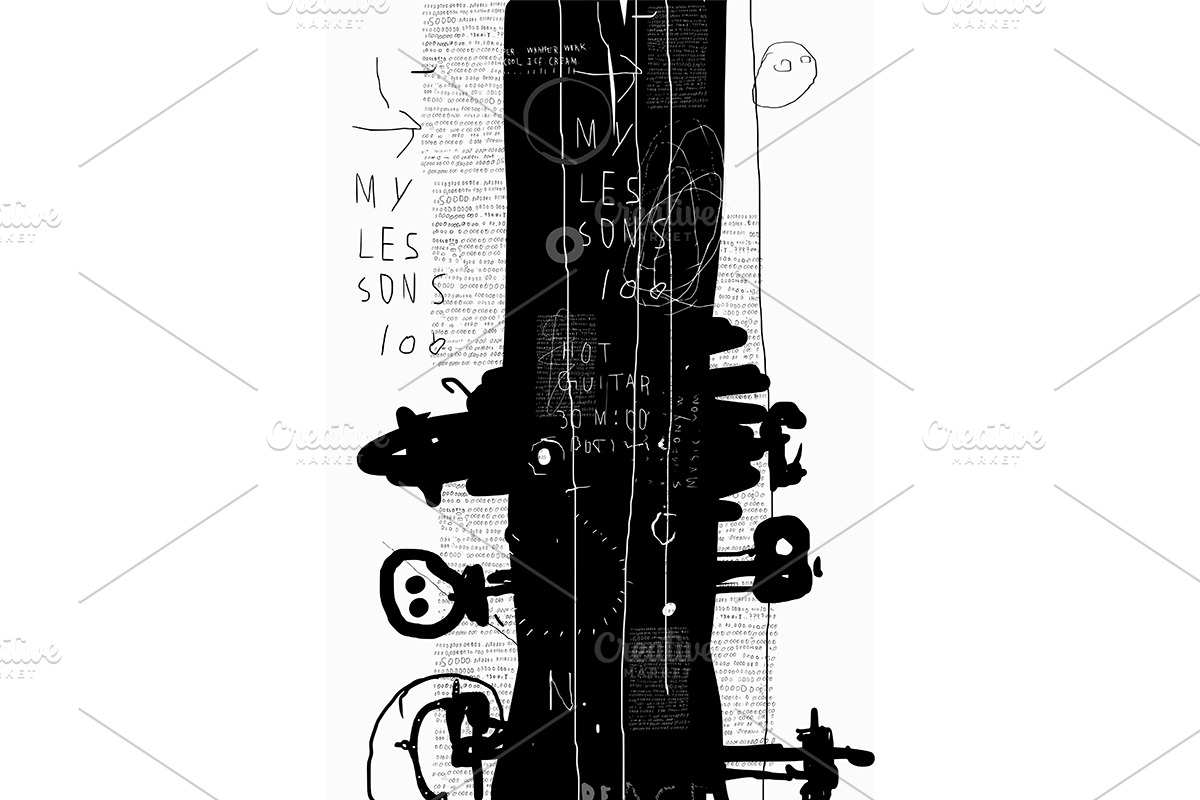 Guitar, a Decorative Illustration by Cloob2000