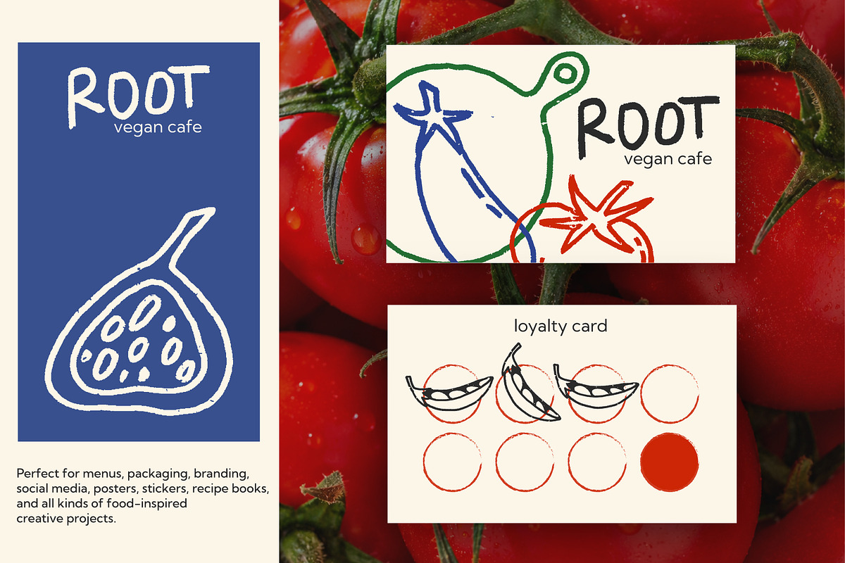 Doodles & Noodles: Ink Food Pack, a Food Illustration by Olly Kava (Photo 6 of 11)