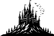 Medieval Castle Silhouette Set, an Illustration by BIPLOB EXPERT (Thumbnail 3 of 9)
