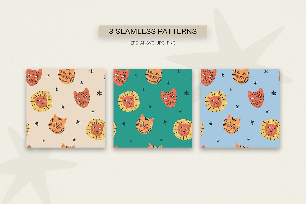 Wild Cats Clipart Set, an Animal Illustration by Irina Ostapenko (Photo 4 of 6)