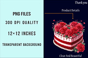 Watercolor Cake Clipart PNG, an Illustration by SinaCreation (Thumbnail 4 of 5)