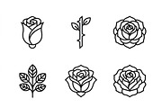 Bundles Set Floral Wedding Icons, an Outline Icon by adenpinkstore (Thumbnail 5 of 44)