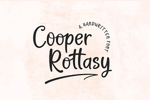 Cooper Rottasy A Handwritten Font