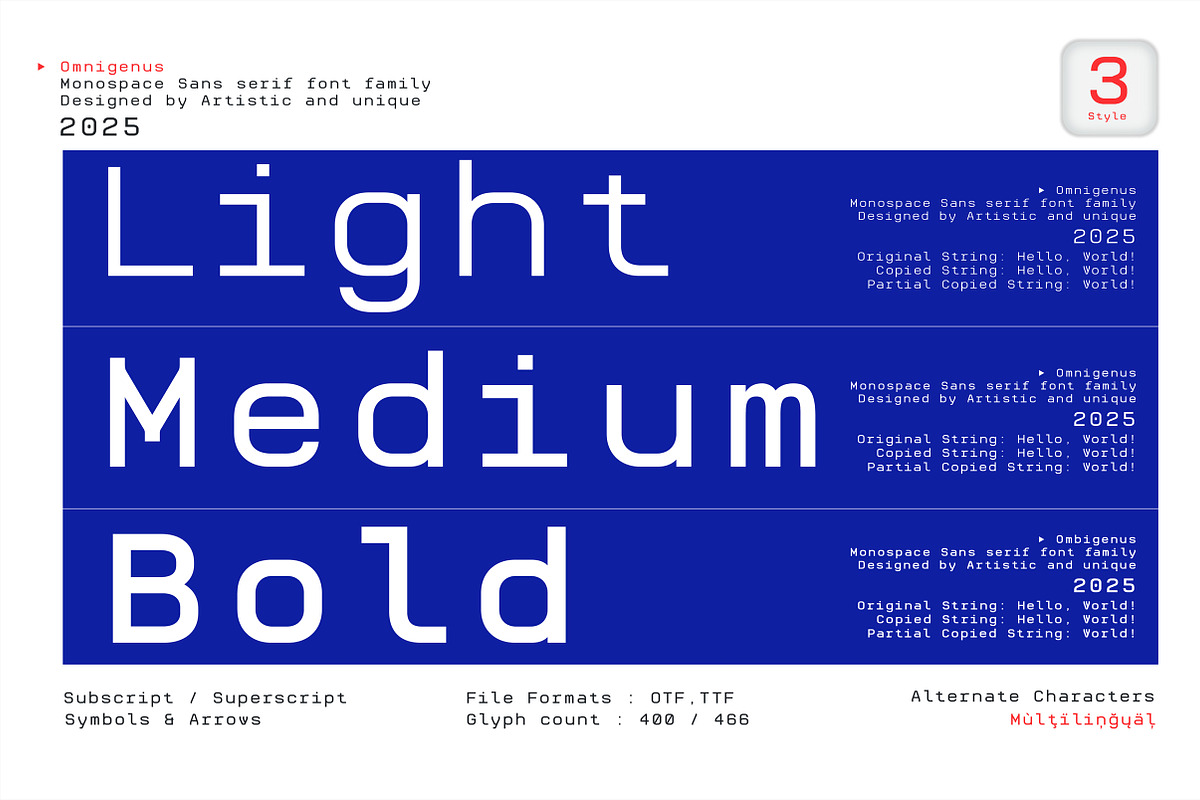 Omnigenus - Monospace Sans serif, a Sans Serif Font by Artistic & Unique (Photo 4 of 15)