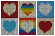 24 Knitted Hearts Seamless Patterns, a Pattern Graphic by IreneArt illustrations (Thumbnail 2 of 5)