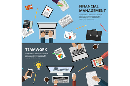 Modern flat design financial concept