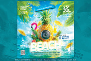 Beach Summer Flyer, a Flyer Template by Artolus (Thumbnail 1 of 2)