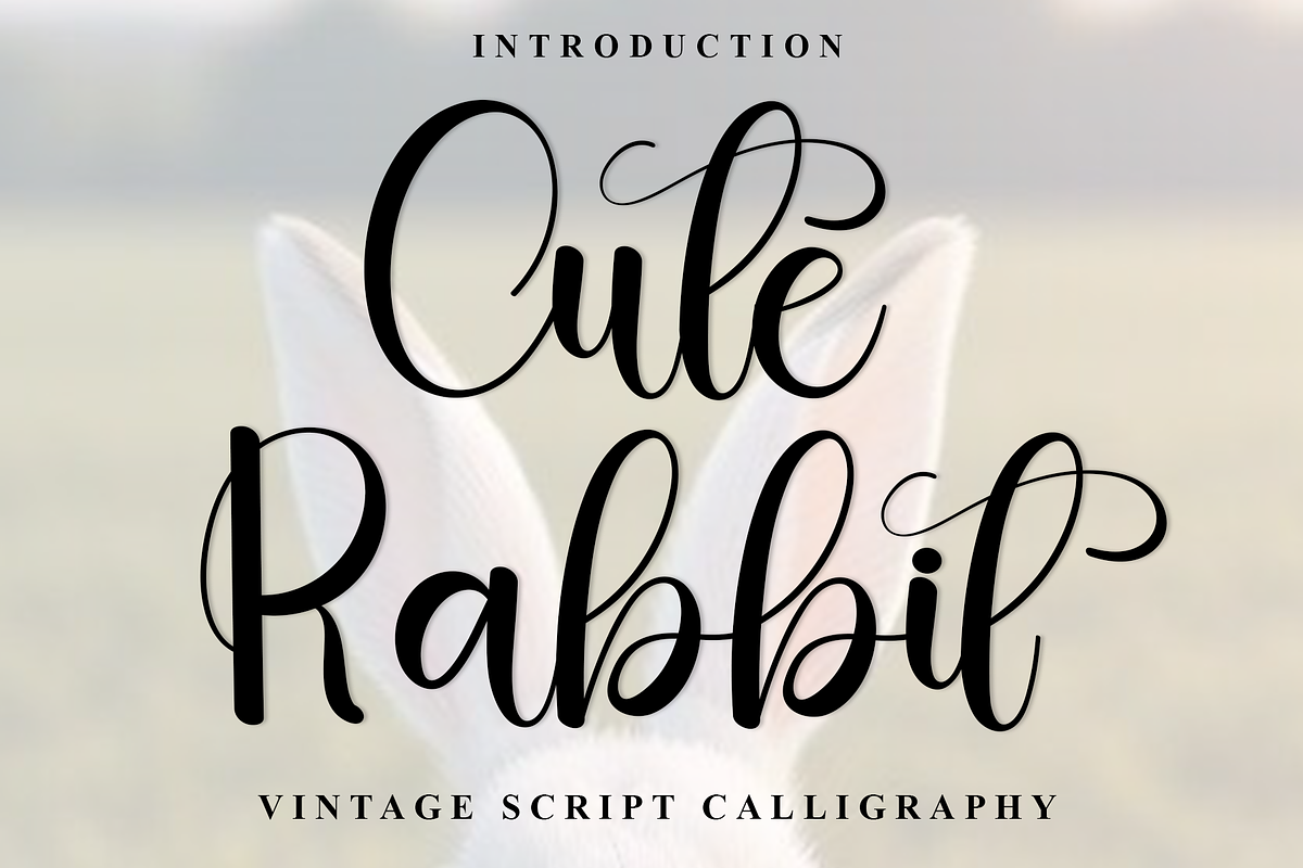 Cute Rabbit, a Handwritten Font by FreshTypeINK (Photo 1 of 8)