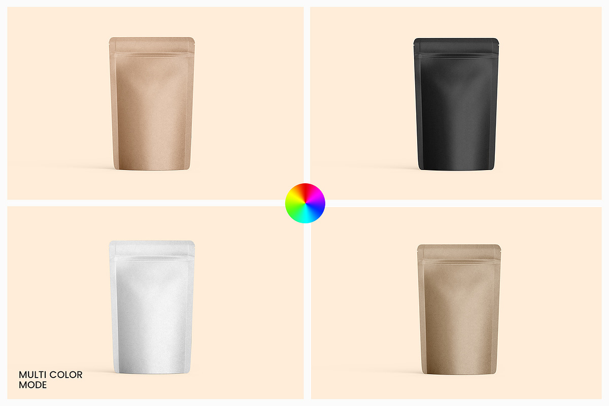 Kraft Paper Stand-Up Pouch Mockup, a Packaging Mockup by Ram Studio LLC (Photo 5 of 14)