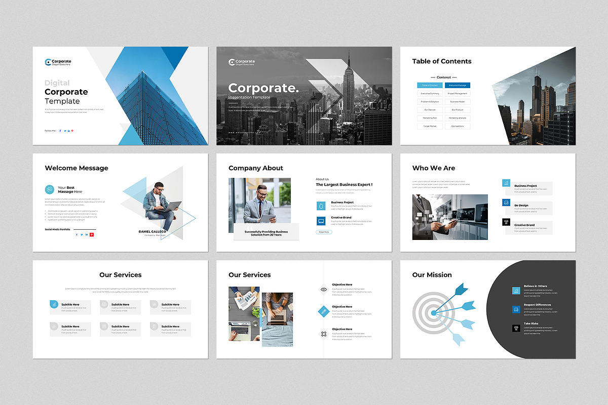 Business Presentation Template, a Presentation Template by GenerousArt (Photo 2 of 8)