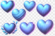 Purple hearts PNG without background, an Object Graphic by LoLoArt (Thumbnail 2 of 3)