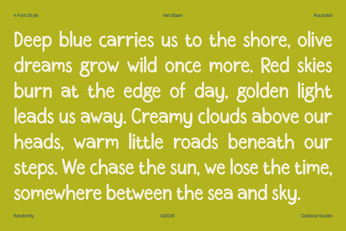 Net Blaarr – Retro Display Typeface, a Sans Serif Font by Casloop Studio (Photo 6 of 10)