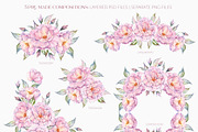 Watercolor Roses Clipart & Patterns, an Illustration by PicByKate (Thumbnail 4 of 7)