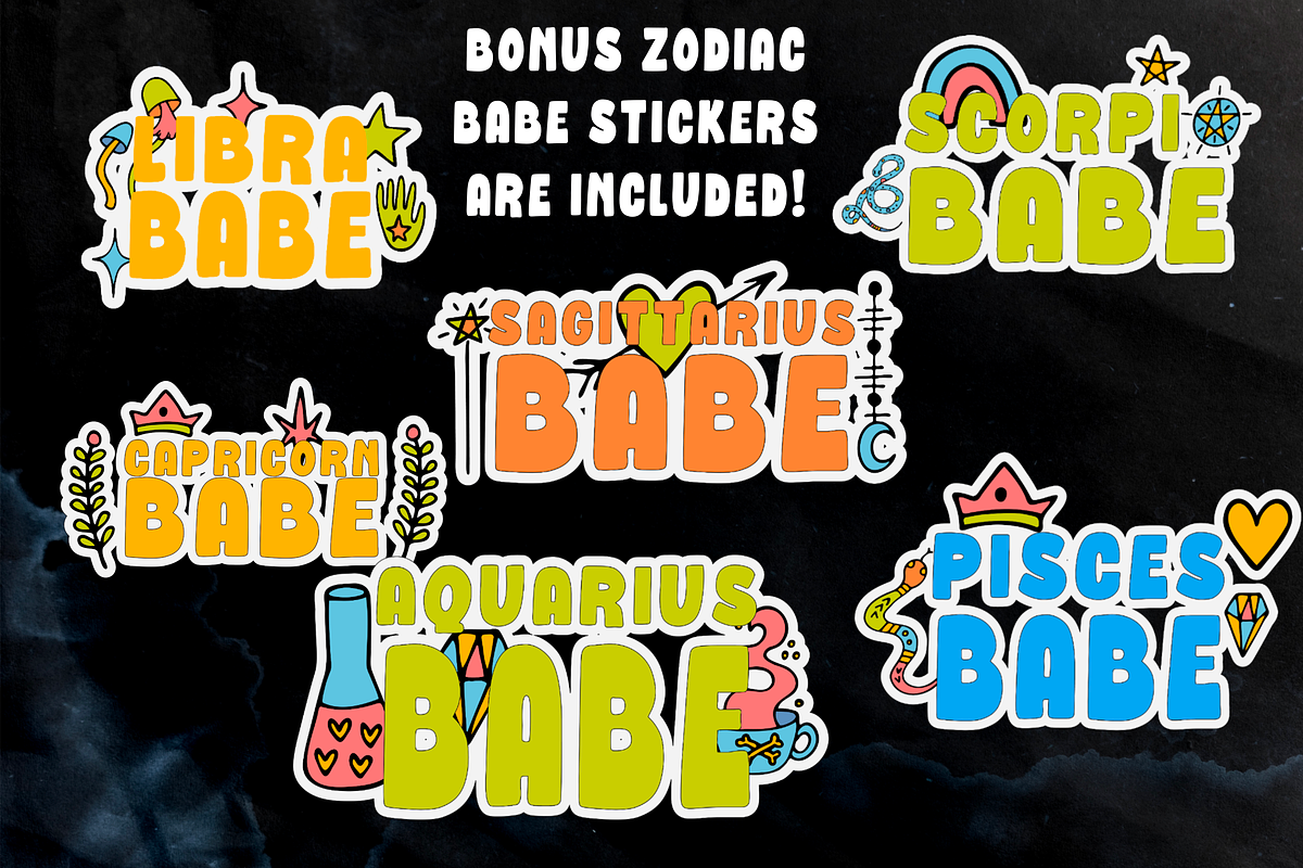 Magic Babe Font & Stickers, a Handwritten Font by Jakayla Digital Co (Photo 5 of 7)