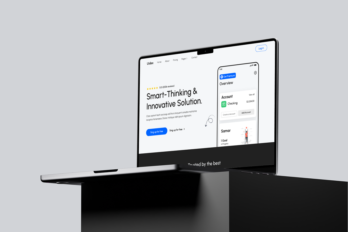 SAAS Banking Landing Page Design, a Landing Page Template by UiDex (Photo 4 of 4)