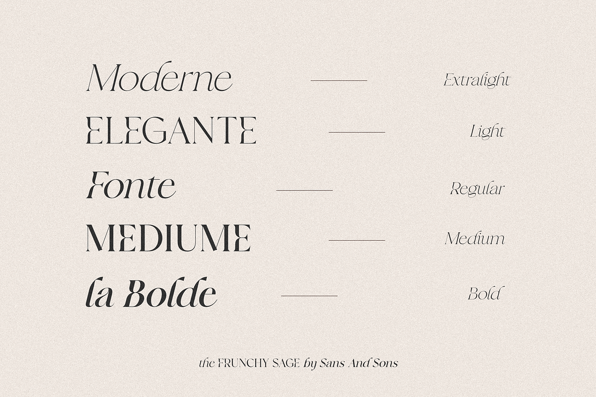 Frunchy Sage - Modern Serif Family, a Serif Font by Sans & Sons (Photo 7 of 11)