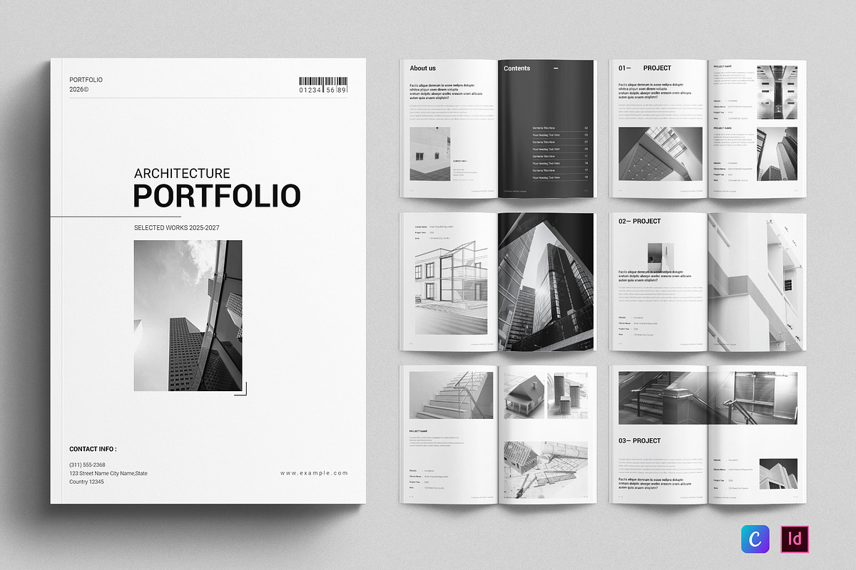 Architect Portfolio Template, a Brochure Template by E-Type (Photo 1 of 7)