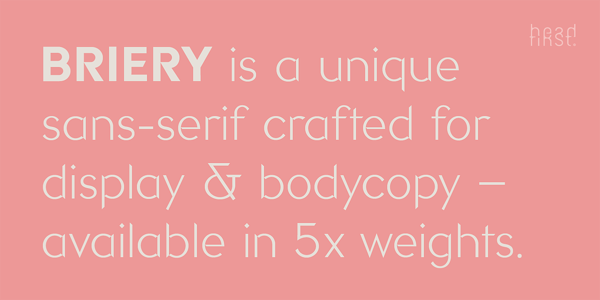 Briery, a Sans Serif Font by HeadFirst (Photo 3 of 18)