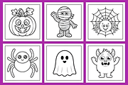 Cute Kawaii Halloween Coloring Book, a Seasonal Illustration by Design Station (Thumbnail 2 of 3)