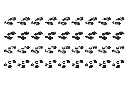 Footsteps pattern track, walking, a Graphic by Valerie Bodnar