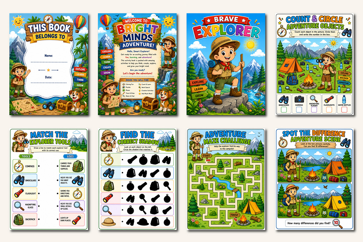 Tiny Explorers Club for kids, a Stationery Template by Designmela01 (Photo 2 of 5)