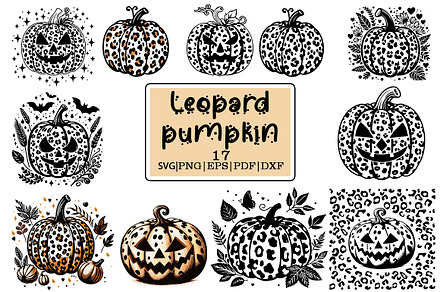 Leopard pumpkin vector