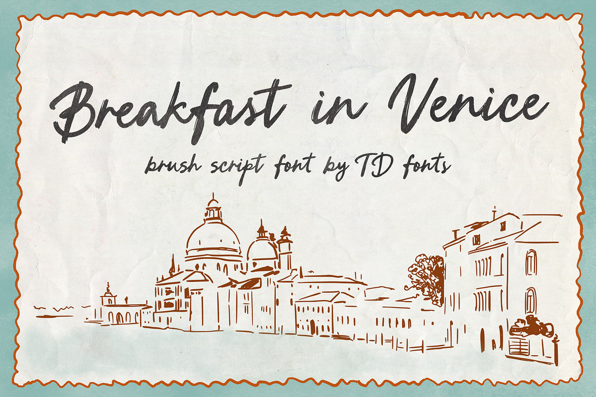 Bold script font brush Breakfast in, a Script Font by TD fonts (Photo 1 of 12)