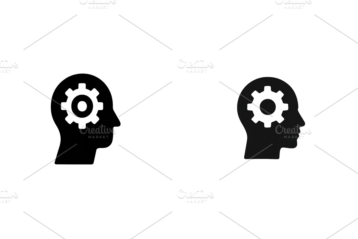 Creative mind icons representing, an Illustration by ZinetroN