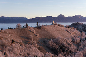 Beautiful winter morning containing alps, autumn, and background